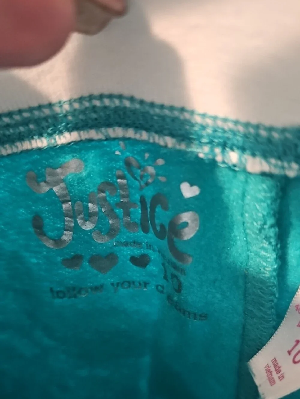 Justice Girls Teal 'Soccer Love' Jogger Sweatpants Size 10
